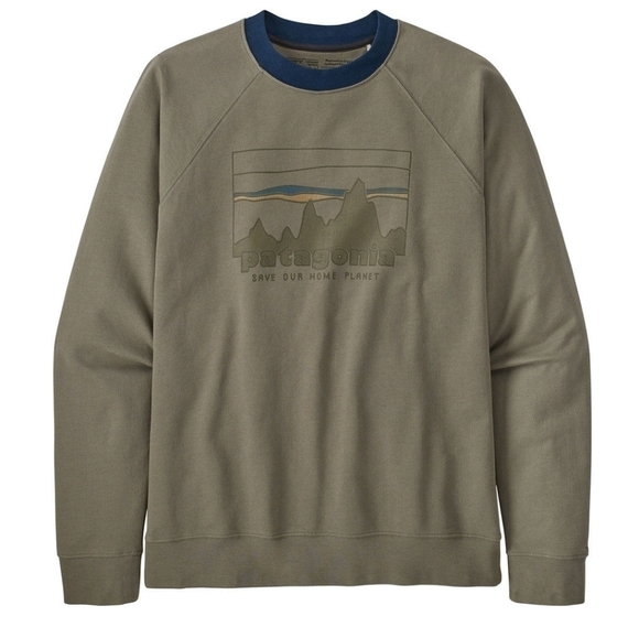 Patagonia Sage Green Men's '73 Skyline Organic Cotton Crewneck Sweatshirt - Picture 5 of 14